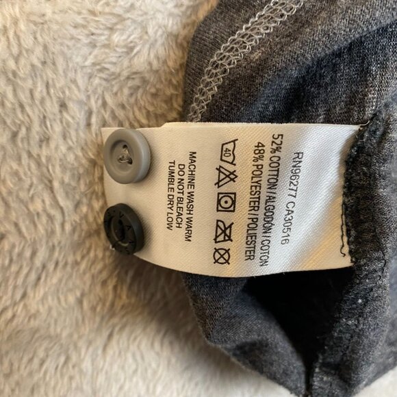 Vans Mens Henley Shirt XL Gray Heather Heritage Cotton Blend Casual - Picture 11 of 14